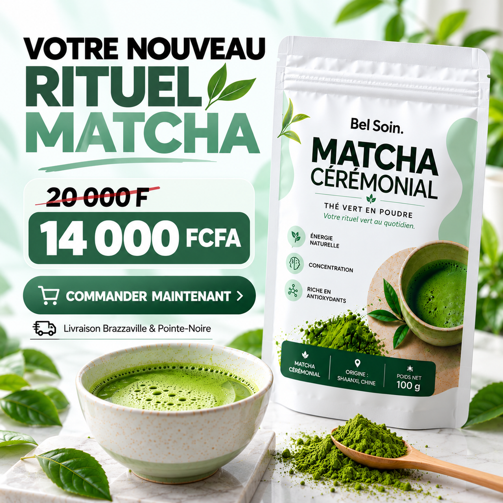 Matcha Cérémonial Premium™ – Énergie, Concentration & Bien-Être | 100 g Bel Soin