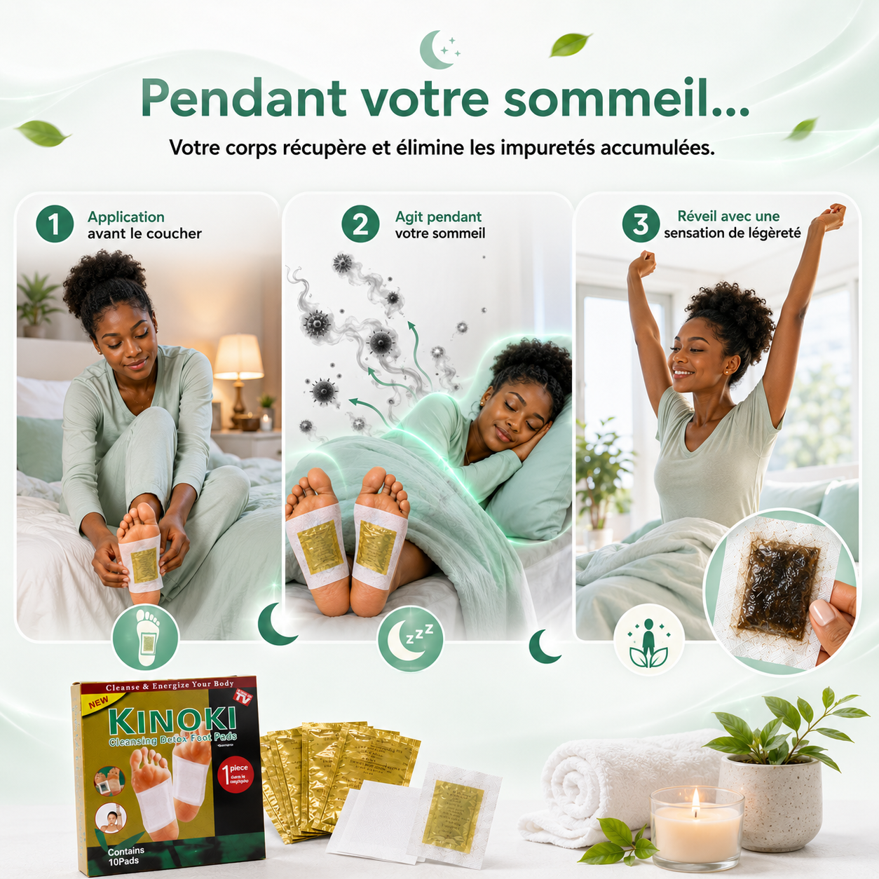 Patch Détox Nuit™ — Éliminez Fatigue & Toxines Pendant Votre Sommeil Bel Soin