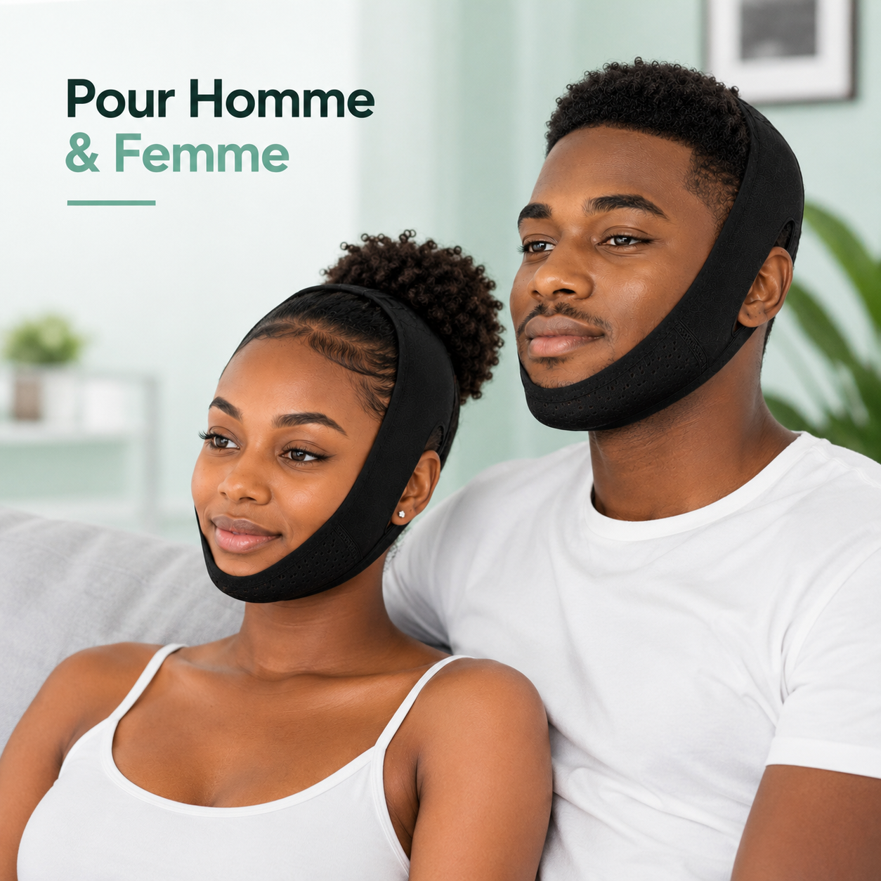 Bandeau Anti Double Menton & Grosses Joues™ — Visage Plus beau & Mieux Dessiné Bel Soin