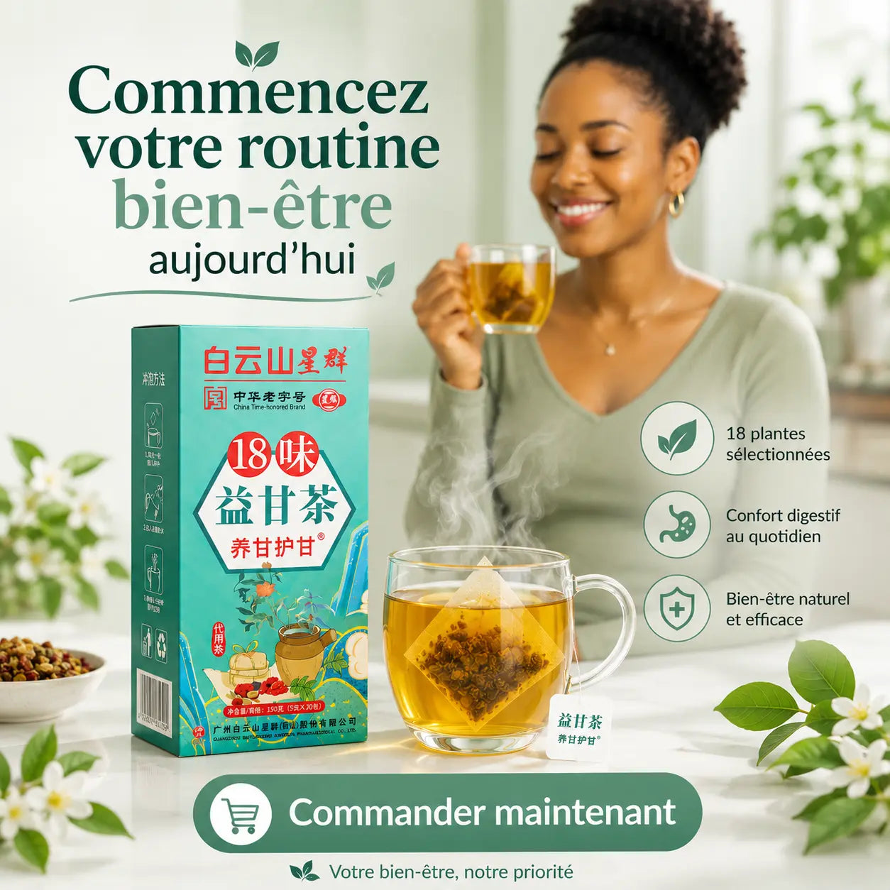 Thé Détox 18 Saveurs — La Routine Naturelle Contre le Ventre Lourd, les Ballonnements et les Excès Alimentaires Bel Soin
