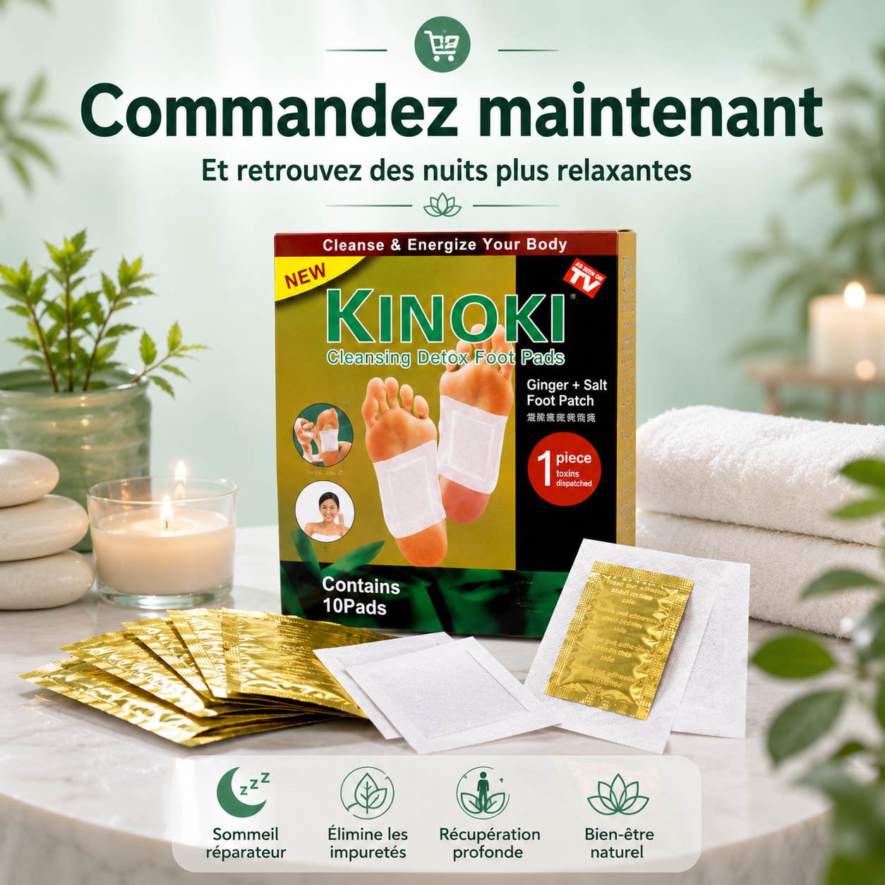 Patch Détox Nuit™ — Éliminez Fatigue & Toxines Pendant Votre Sommeil Bel Soin