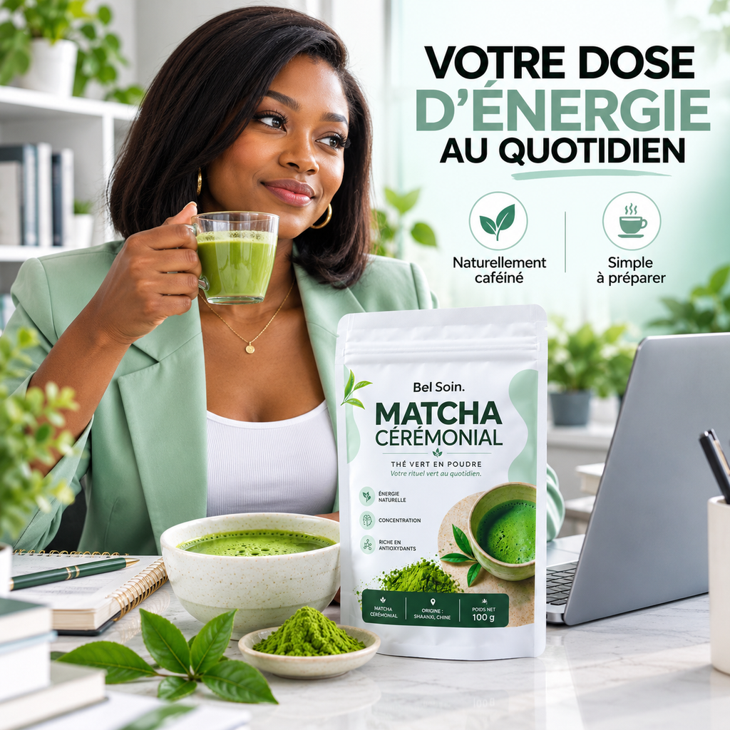 Matcha Cérémonial Premium™ – Énergie, Concentration & Bien-Être | 100 g Bel Soin