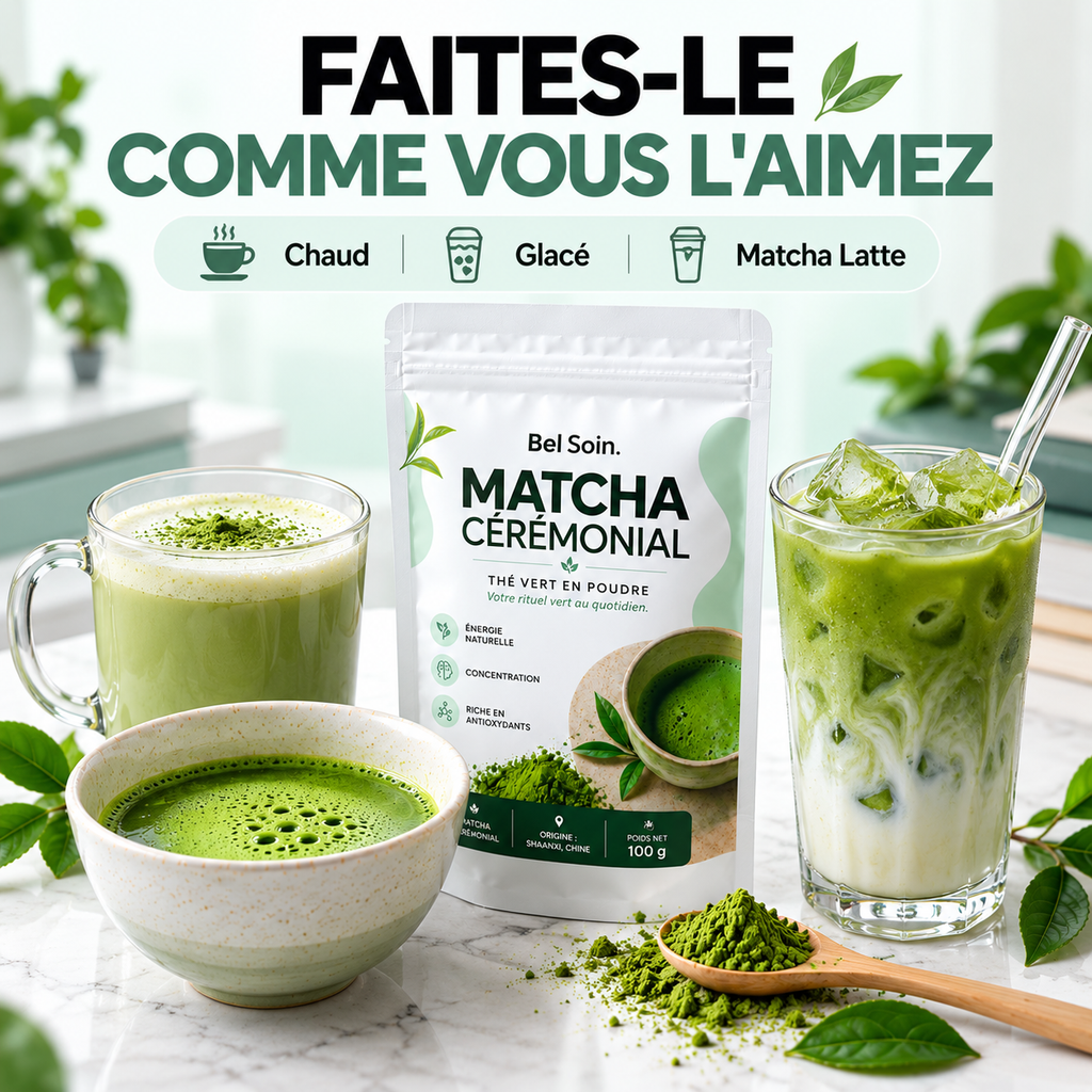 Matcha Cérémonial Premium™ – Énergie, Concentration & Bien-Être | 100 g Bel Soin