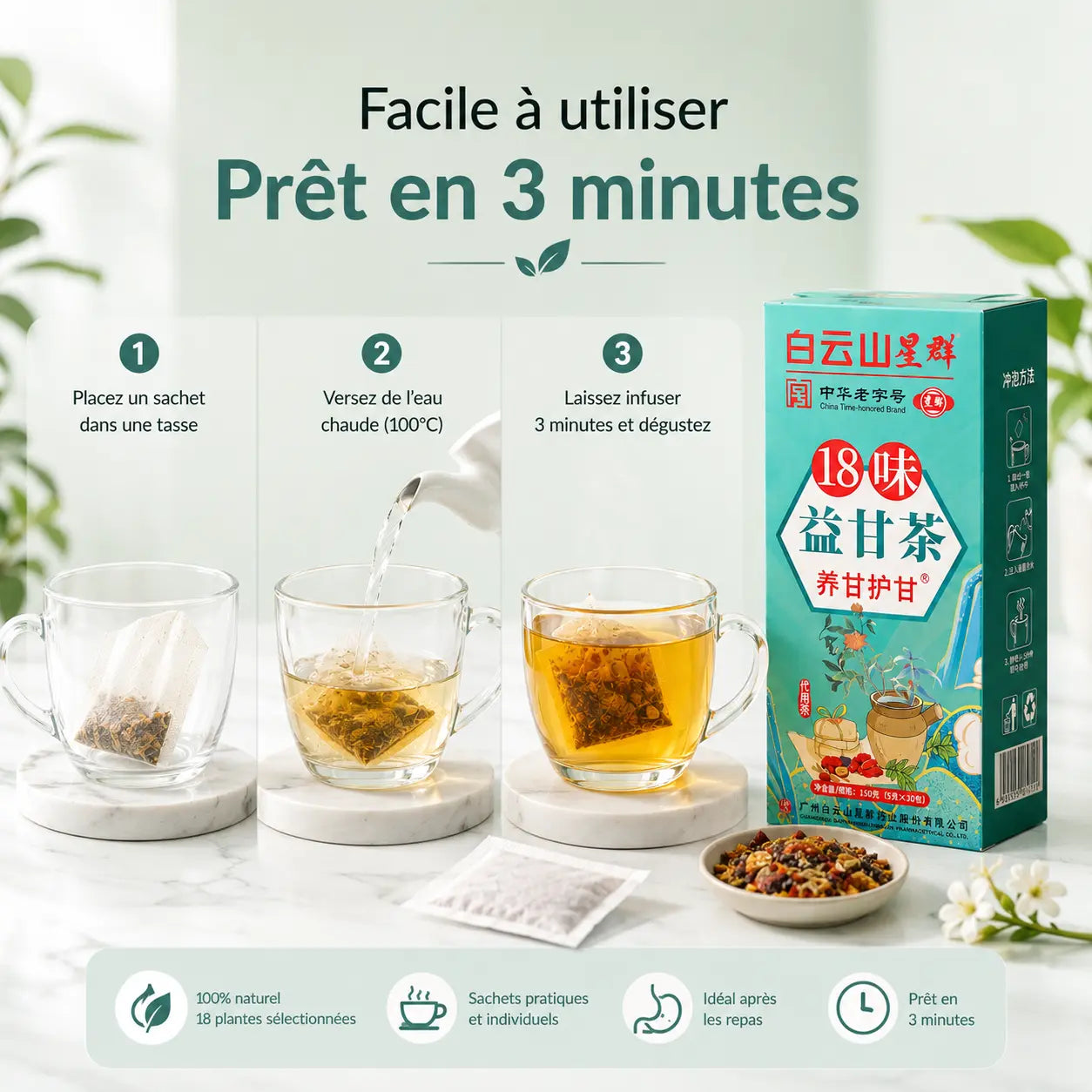 Thé Détox 18 Saveurs — La Routine Naturelle Contre le Ventre Lourd, les Ballonnements et les Excès Alimentaires Bel Soin