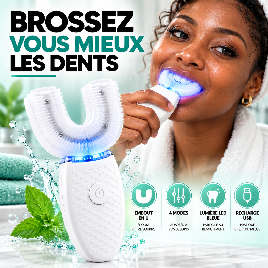 Brosse à Dents Électrique Automatique en U – Des dents Soignées, Une Routine Simplifiée Bel Soin