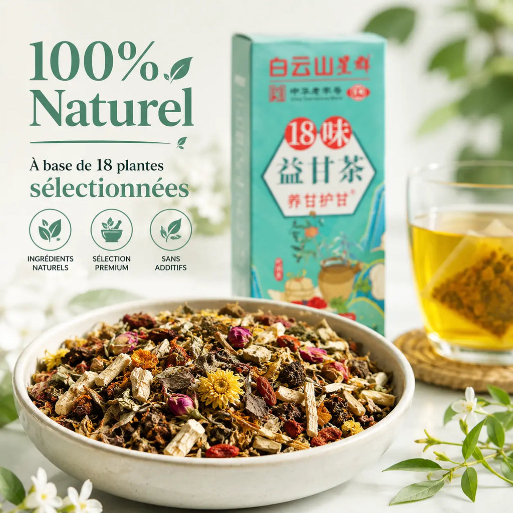 Thé Détox 18 Saveurs — La Routine Naturelle Contre le Ventre Lourd, les Ballonnements et les Excès Alimentaires Bel Soin