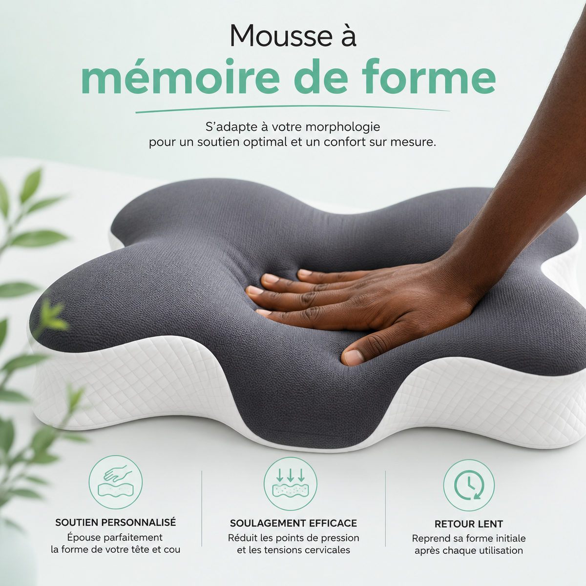 Oreiller Ergonomique – Anti-Douleur Cou & Cervicales Bel Soin