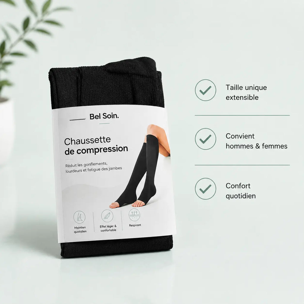 Chaussette de Compression Bel Soin™ — Soulagez les jambes douloureuses & lourdes Bel Soin
