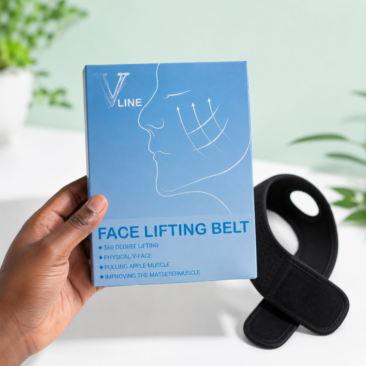 Bandeau Anti Double Menton & Grosses Joues™ — Visage Plus beau & Mieux Dessiné Bel Soin