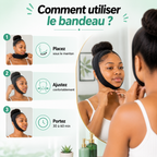 Bandeau Anti Double Menton & Grosses Joues™ — Visage Plus beau & Mieux Dessiné Bel Soin