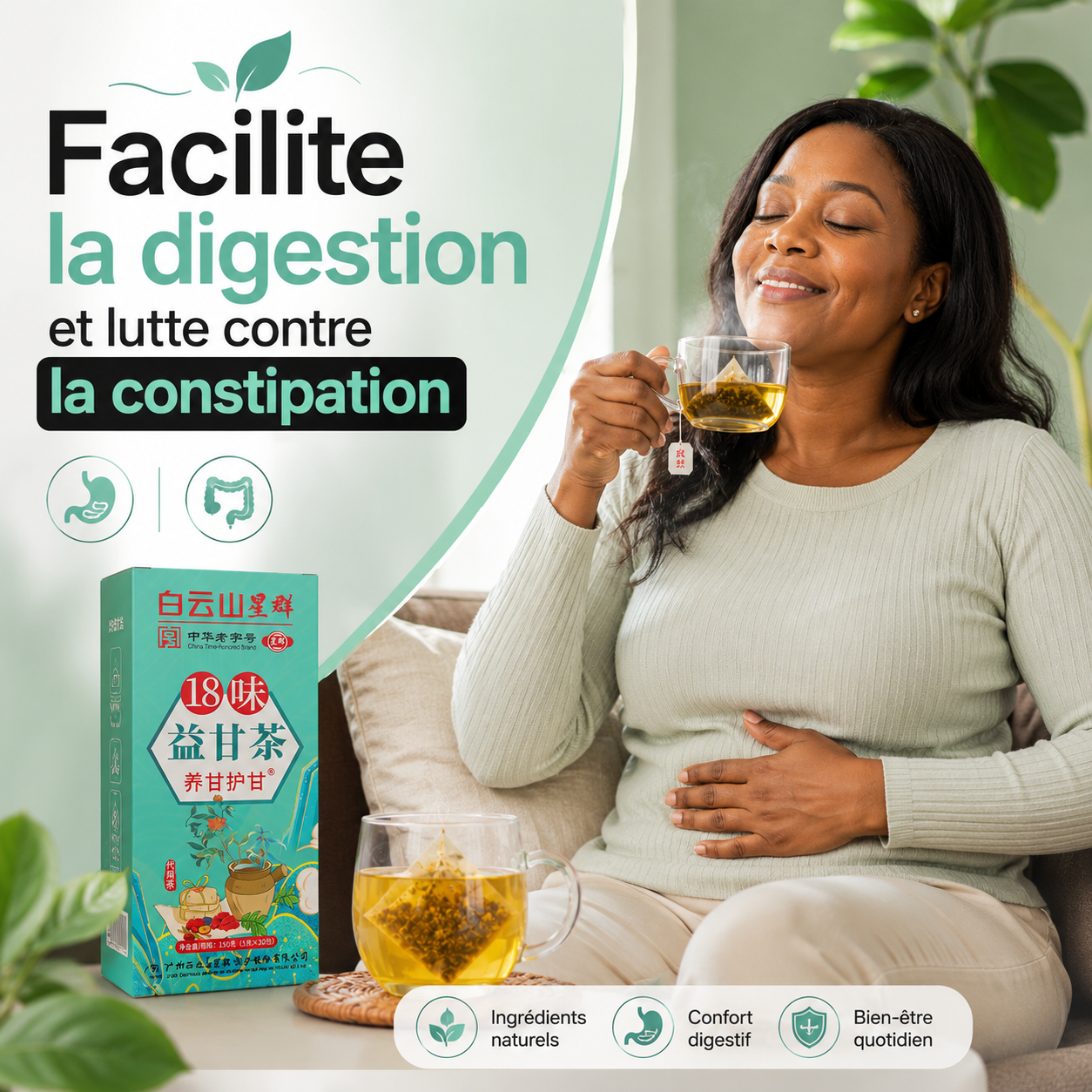 Thé Détox 18 Saveurs — facilite la digestion, aide contre les ballonnements et la constipation Bel Soin