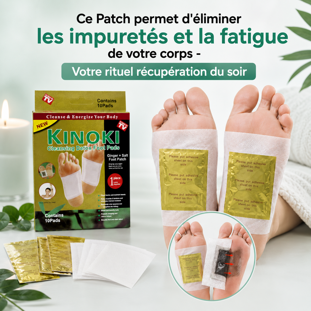 Patch Bien Etre Nuit™ — Éliminez Fatigue & Impuretés Pendant Votre Sommeil Bel Soin