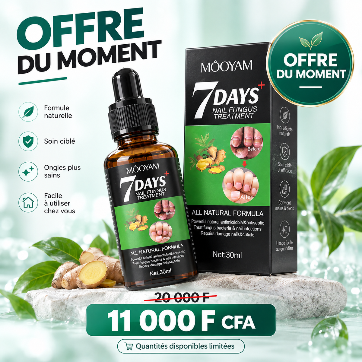 Sérum Réparateur des Ongles Abîmés & Jaunis™ MOOYAM